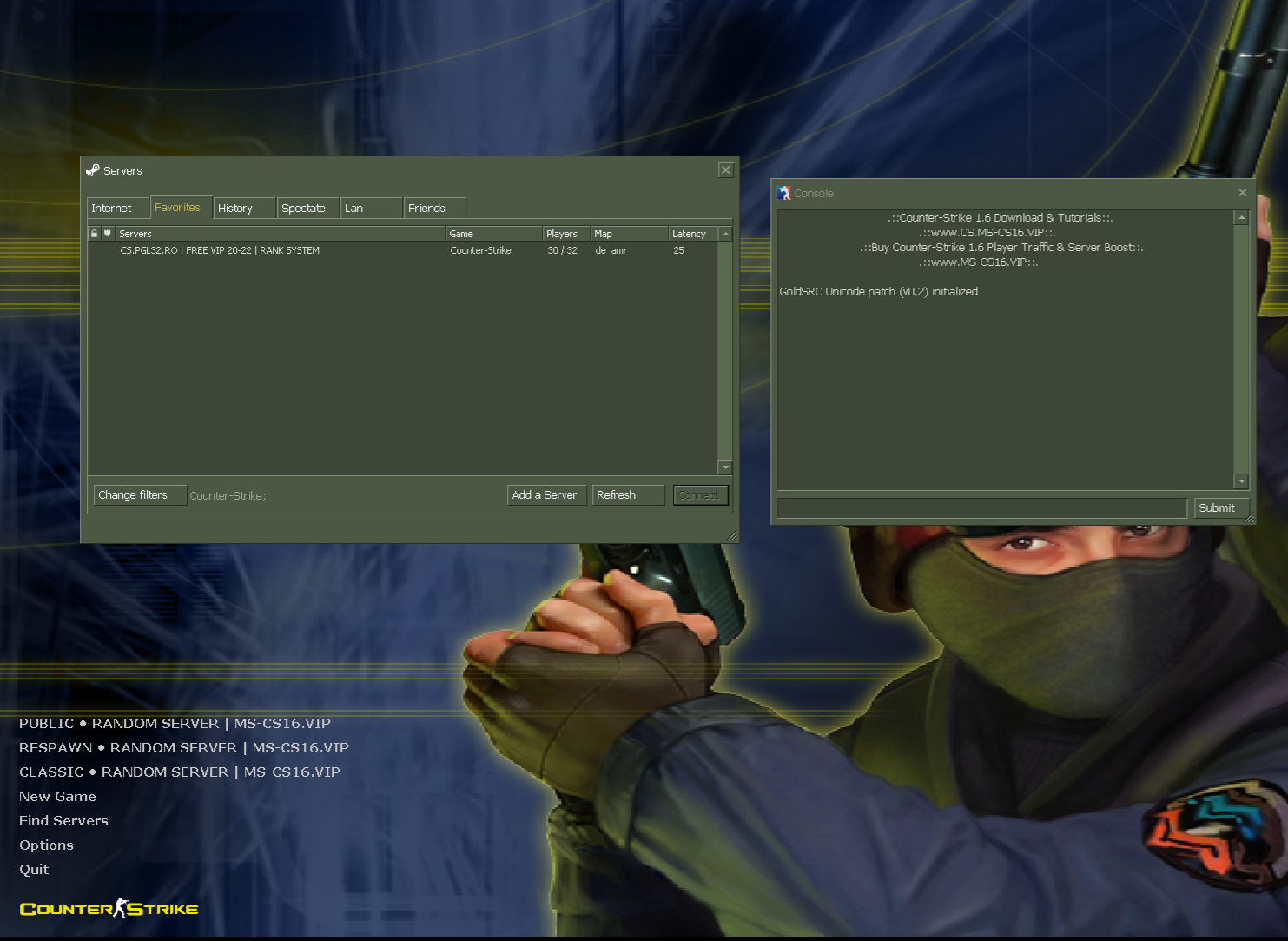 Counter-Strike 1.6 clean client